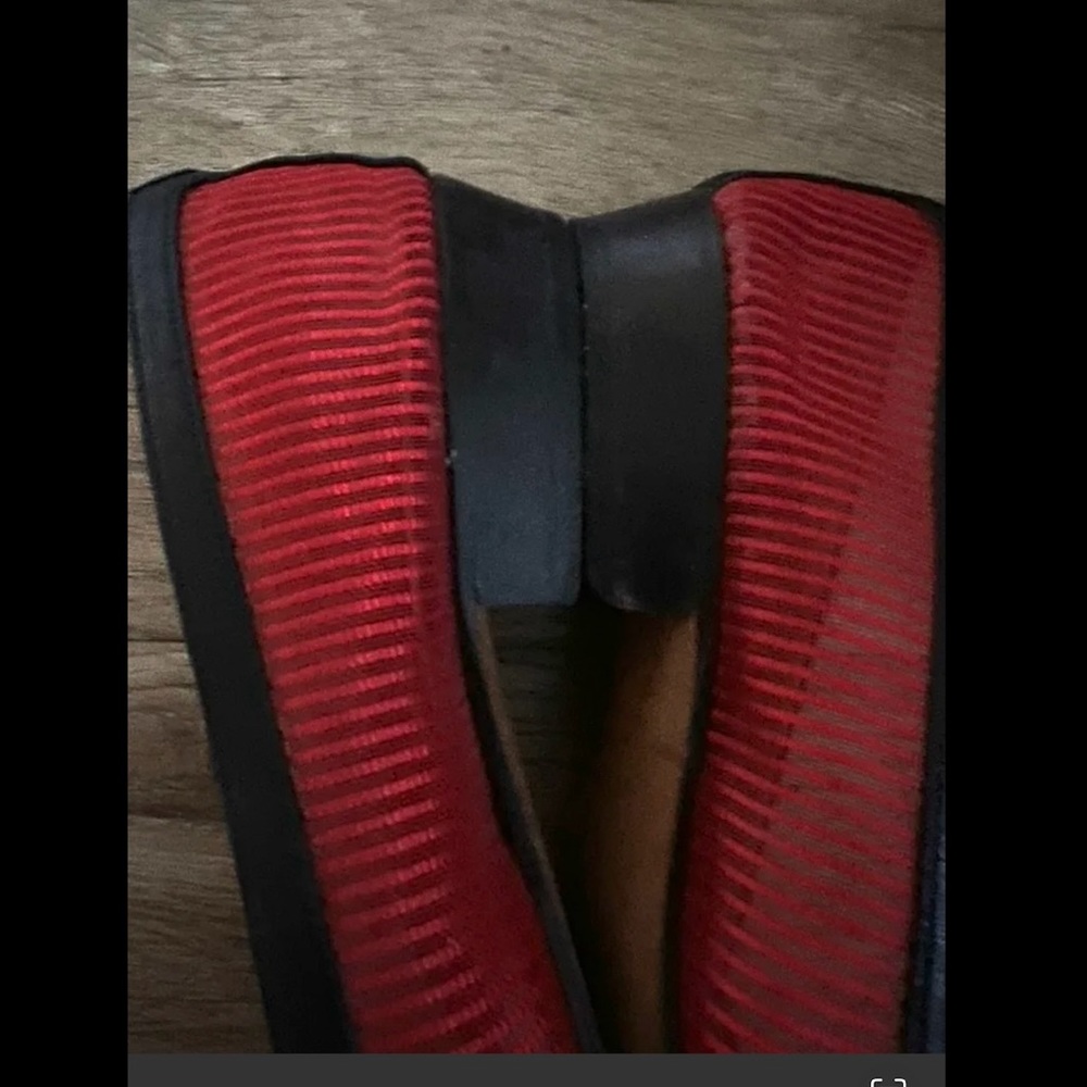 Vintage 80s rare designer shoes catwalk Paris / ladybug black and red - Picture 8 of 11